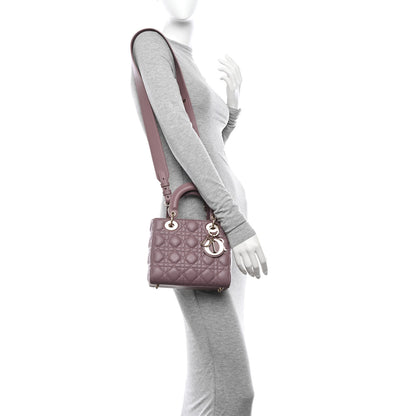 Christian Dior Lambskin Cannage Small My ABCDior Lady Dior Purple 2 of 10