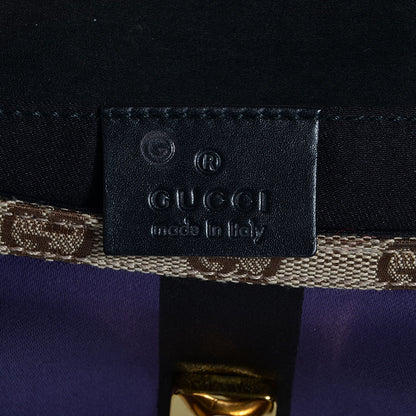 Gucci Monogram Horsebit Web Clutch Purple 6 of 7