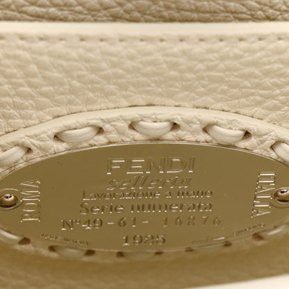 Fendi Cuoio Romano Selleria Chamois Small Peekaboo I SEE U Satchel White 8 of 12