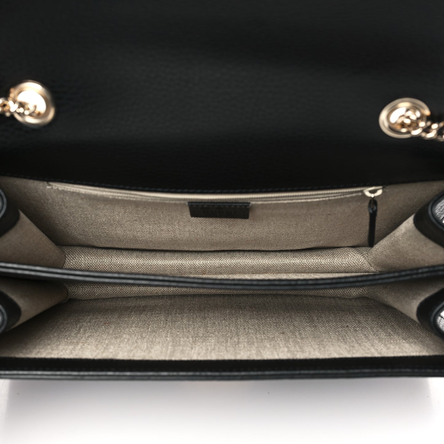 Dollar Calfskin Interlocking G Shoulder Bag Black