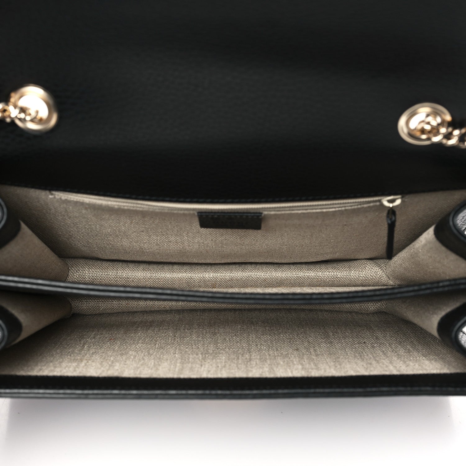 Gucci Dollar Calfskin Interlocking G Shoulder Bag Black 5 of 10