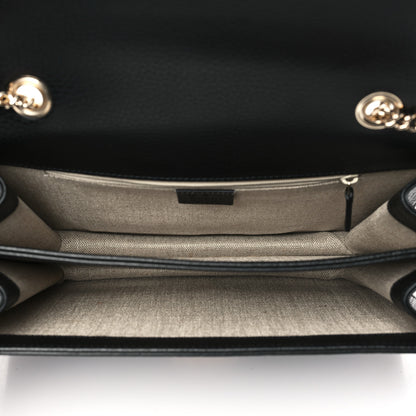 Gucci Dollar Calfskin Interlocking G Shoulder Bag Black 5 of 10