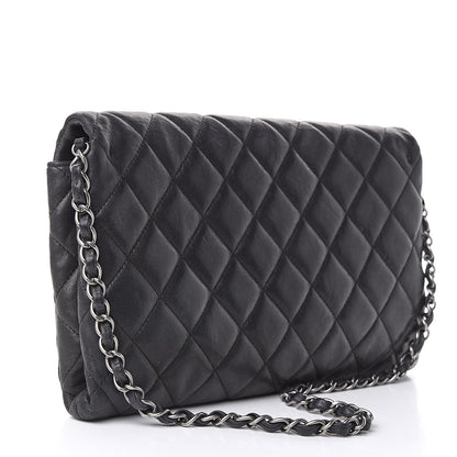 Chanel Lambskin Quilted Medium Leo Lion Flap Clutch Black 3 of 13