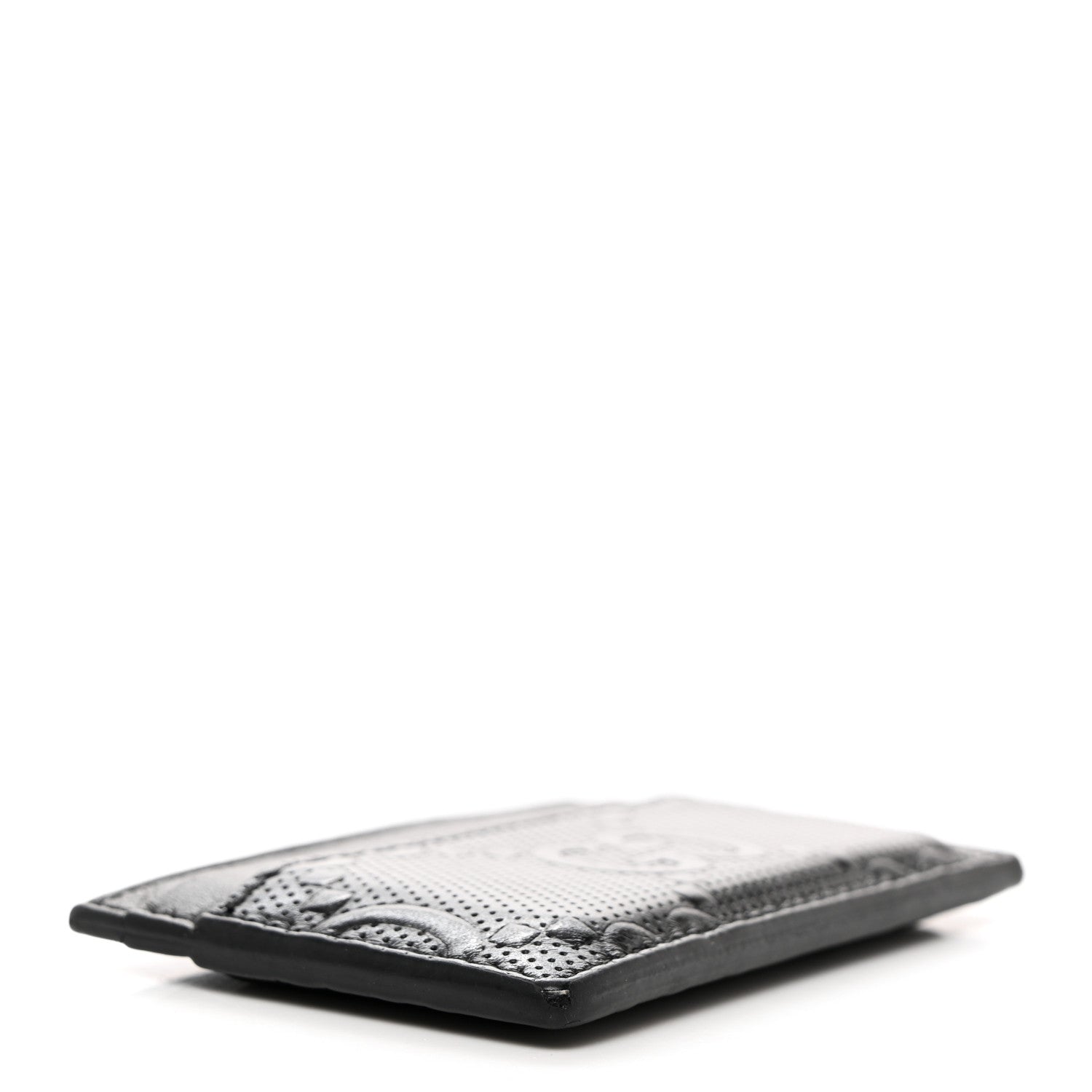 Gucci Calfskin GG Tennis Embossed Card Holder Black 5 of 7