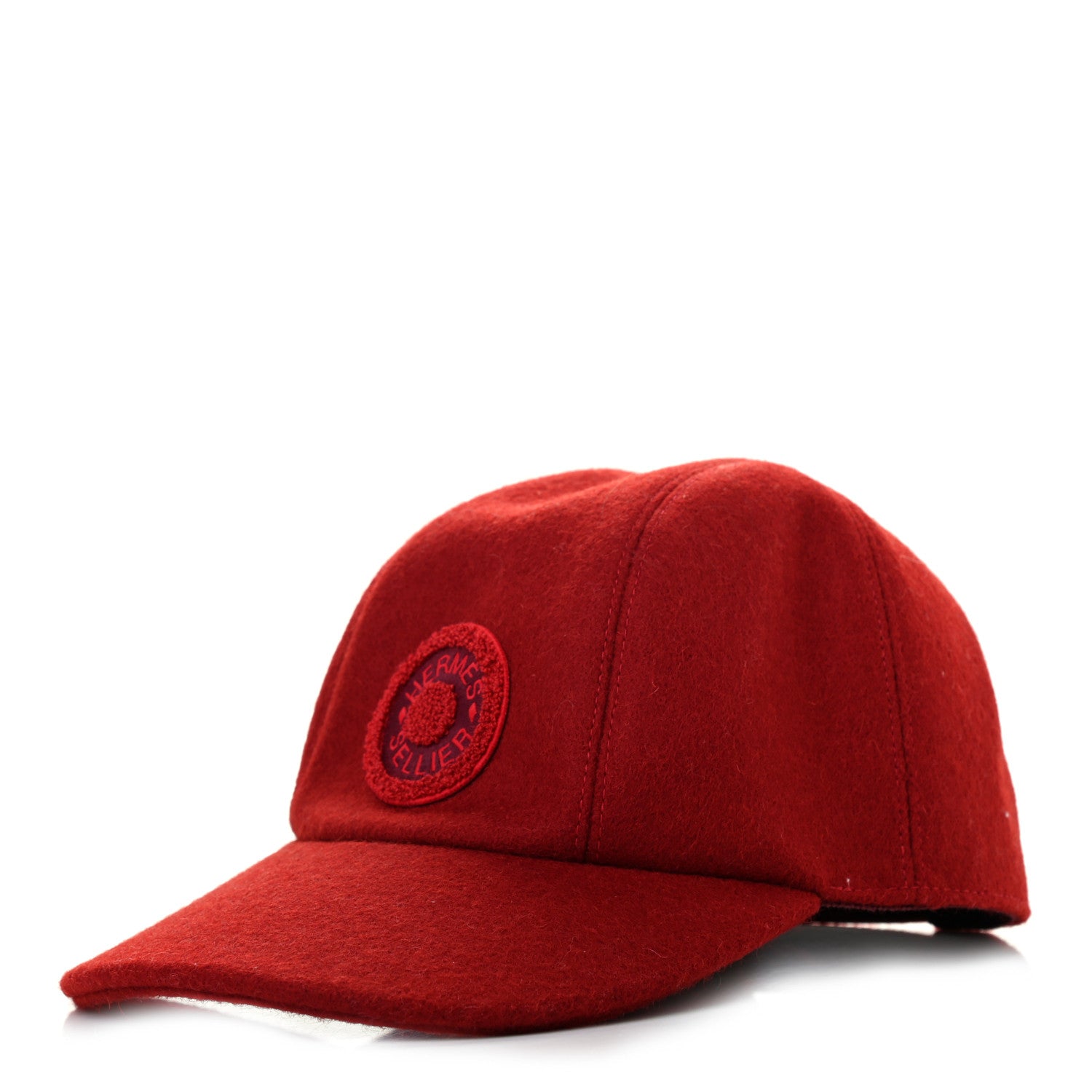 Hermes Wool Davis Varsity Cap 56 Rouge 1 of 6