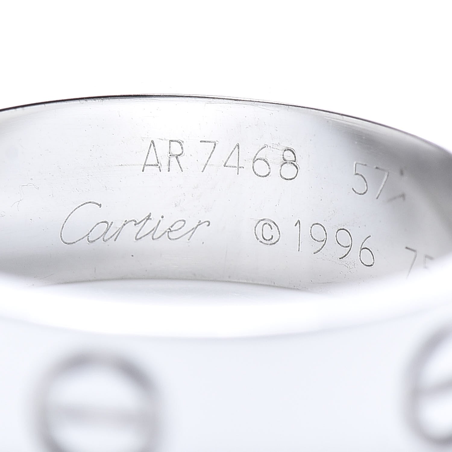 Cartier 18K White Gold 5.5mm LOVE Ring 57 8 4 of 5