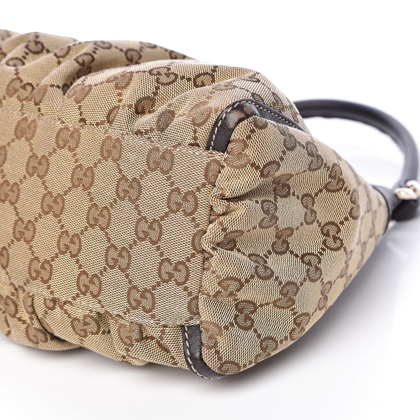 Monogram Medium D Gold Ring Hobo Brown