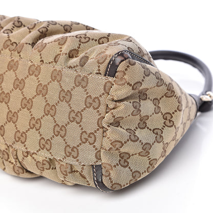 Gucci Monogram Medium D Gold Ring Hobo Brown 9 of 14