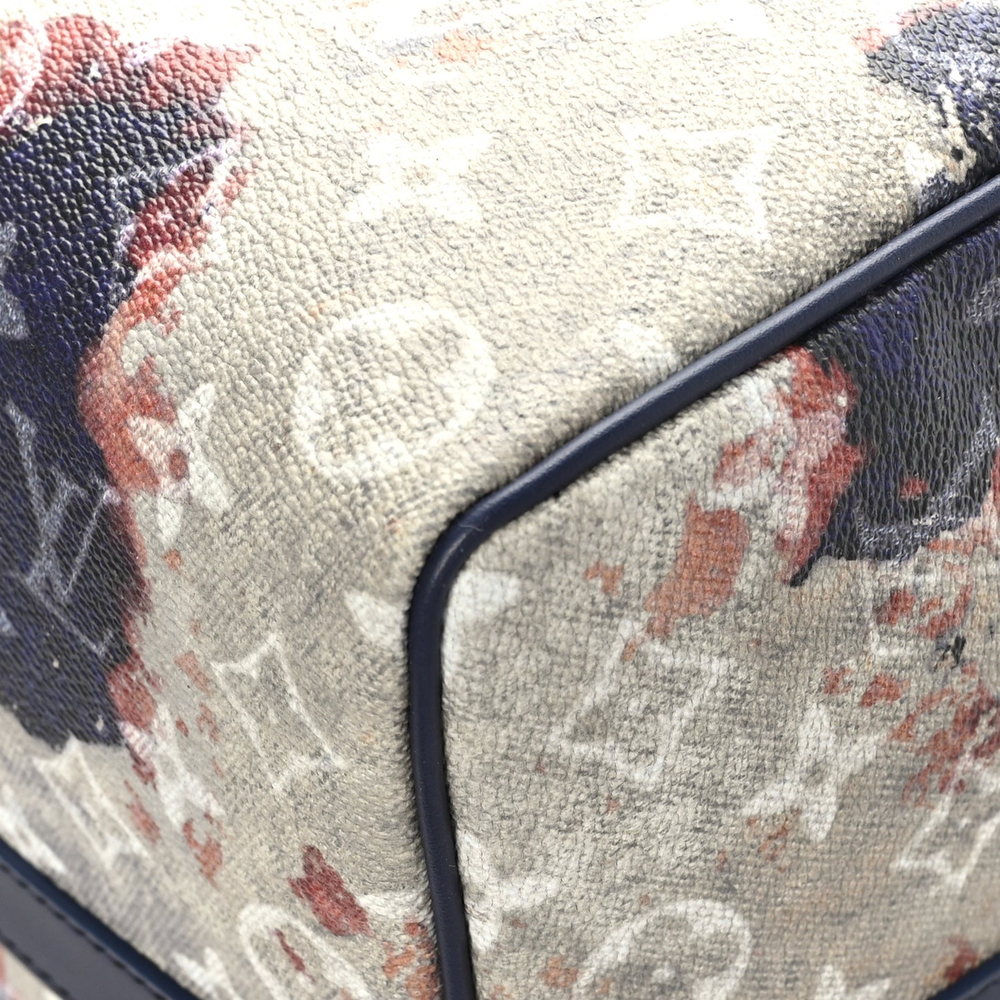 Monogram Bleach Keepall Bandouliere 50 Ink Blue