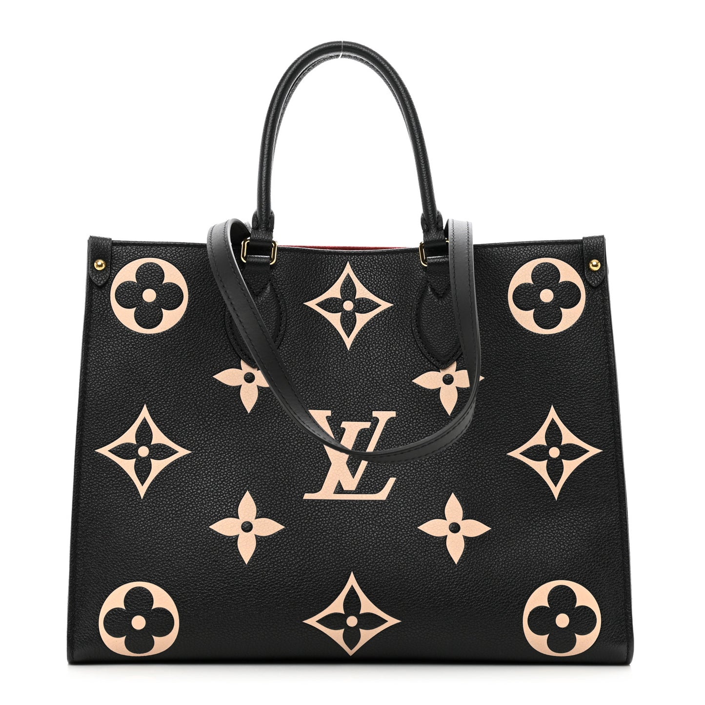 LOUIS VUITTON Empreinte Monogram Giant Onthego MM Black Beige
