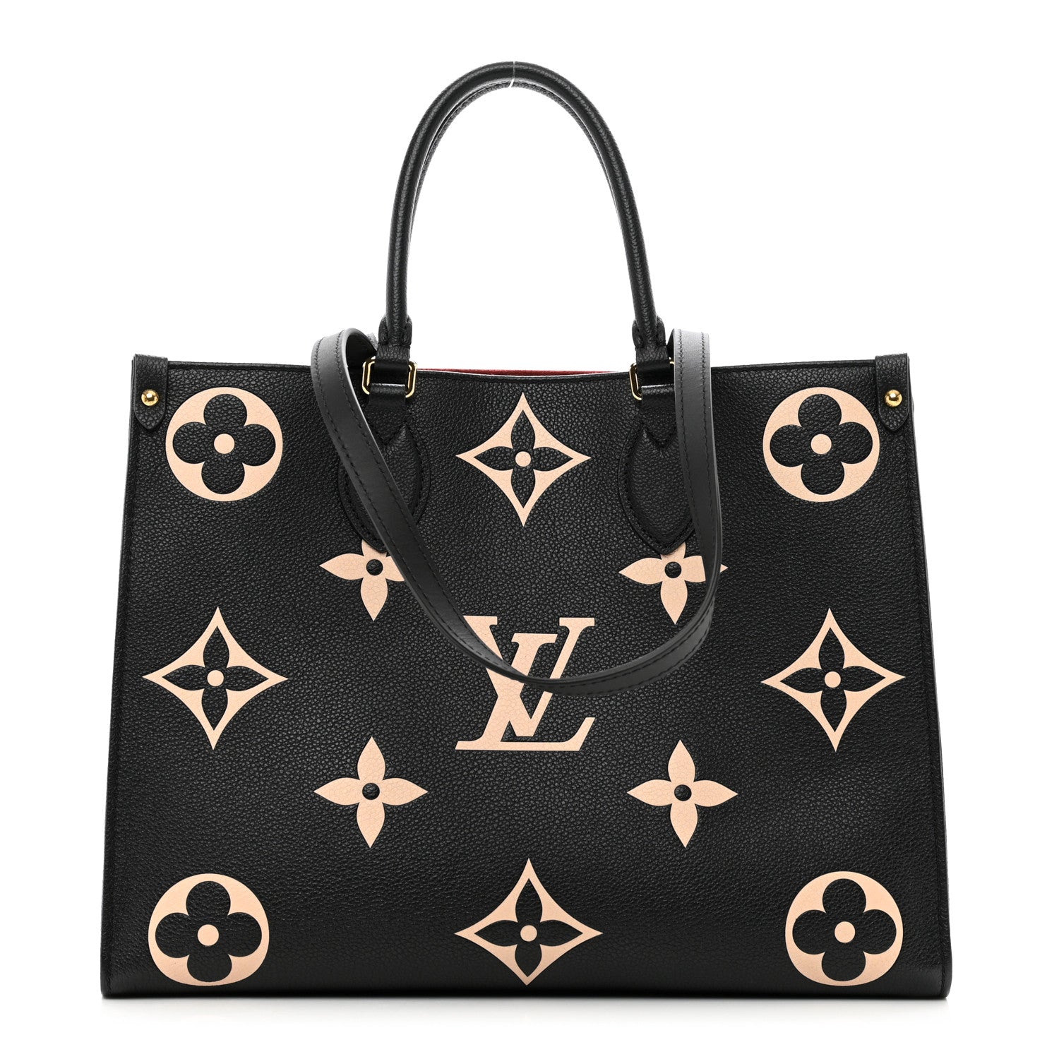 Louis Vuitton LOUIS VUITTON Empreinte Monogram Giant Onthego MM Black Beige 1 of 10