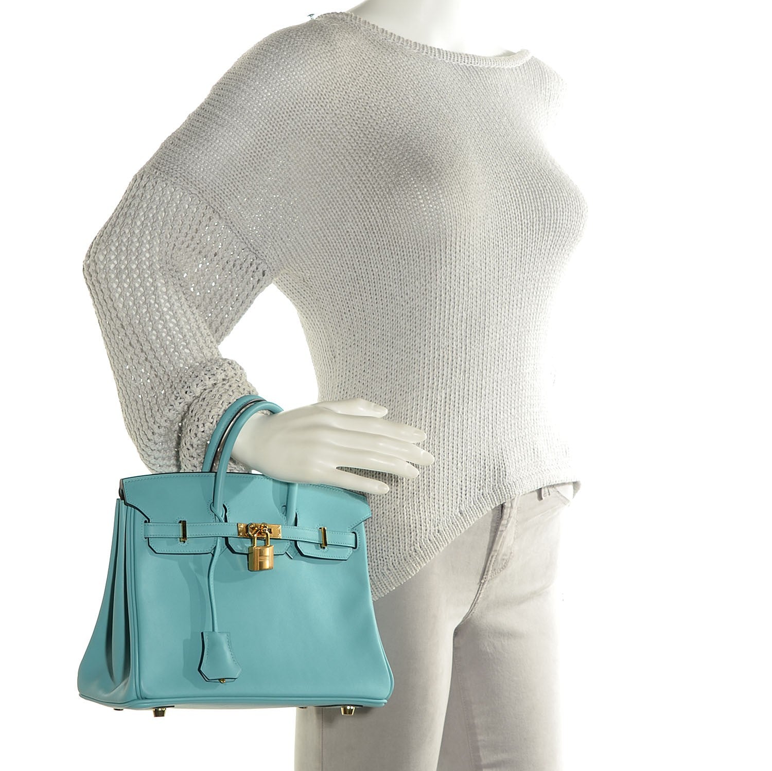 Hermes Swift Birkin 25 Bleu Saint Cyr 2 of 29