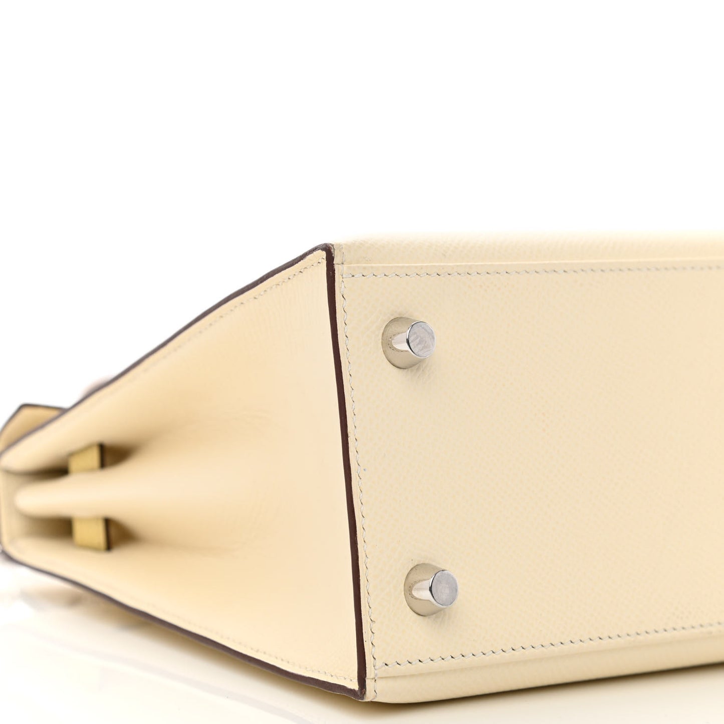 Epsom Tri-Color Kelly Sellier 25 Nata Jaune Poussin Sesame