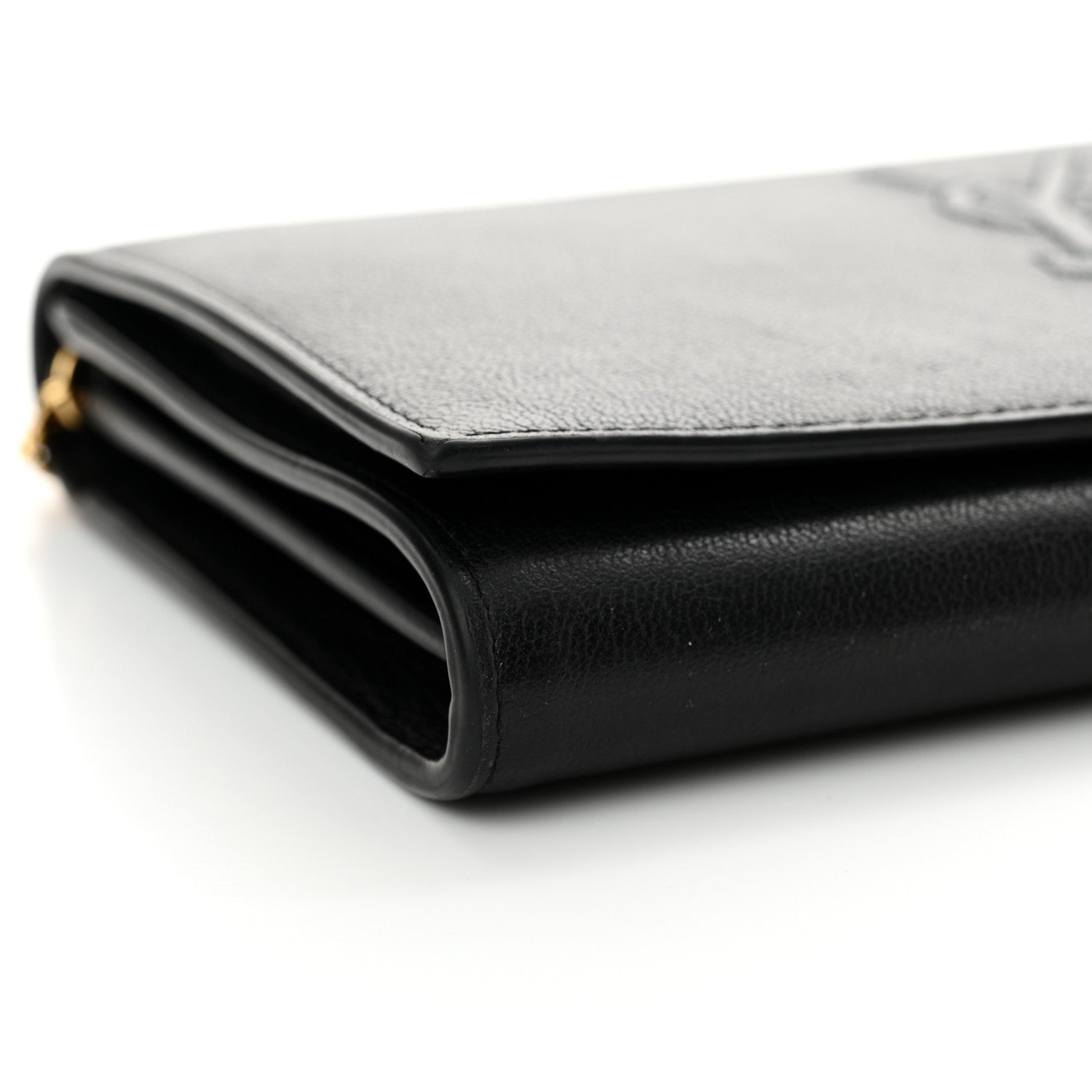 Saint Laurent Calfskin Monogram Belle de Jour Chain Clutch Black 9 of 14