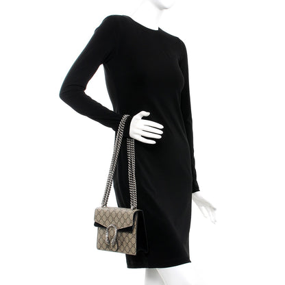 Gucci GG Supreme Monogram Mini Dionysus Shoulder Bag Black 3 of 11