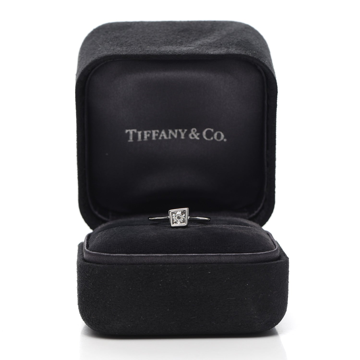 Tiffany 18K White Gold Diamond .17ct Frank Gehry Torque Ring 48 4.5 5 of 5