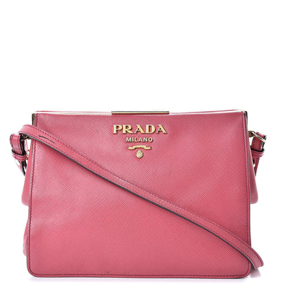 Prada Saffiano City Calf Light Frame Bag Peonia 1 of 18
