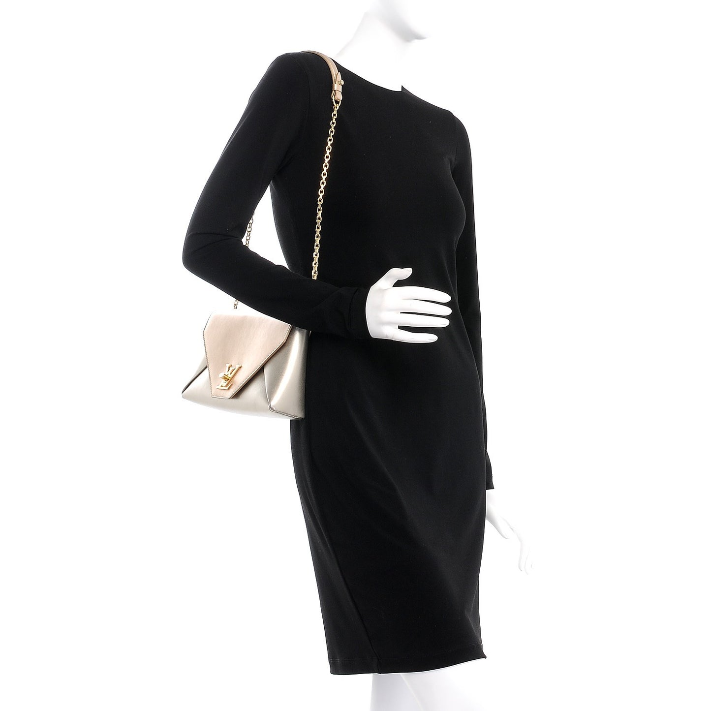 Metallic Calfskin Love Note Gold Silver