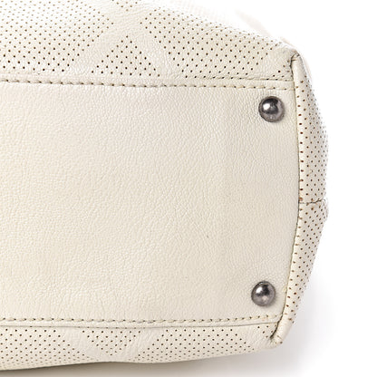 Chanel Goatskin Perforated Large CC Tote White 21 of 22