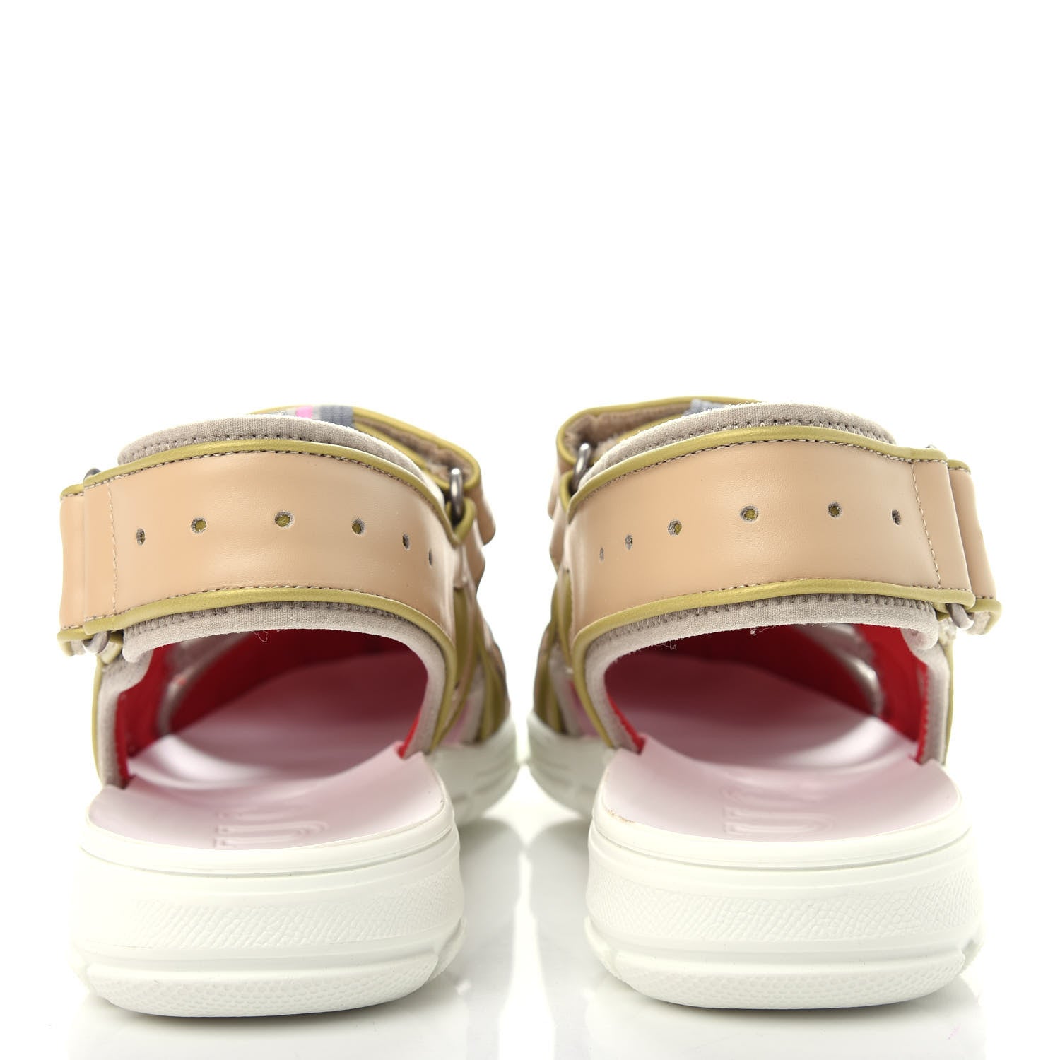 Gucci Mesh Fabric Tinsel Sport Sandals 38.5 Loess Sand Box Pink 7 of 12