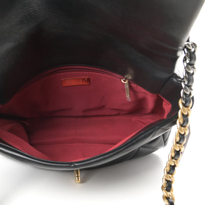 Chanel Goatskin Quilted Large Chanel 19 Flap Black 5 of 12