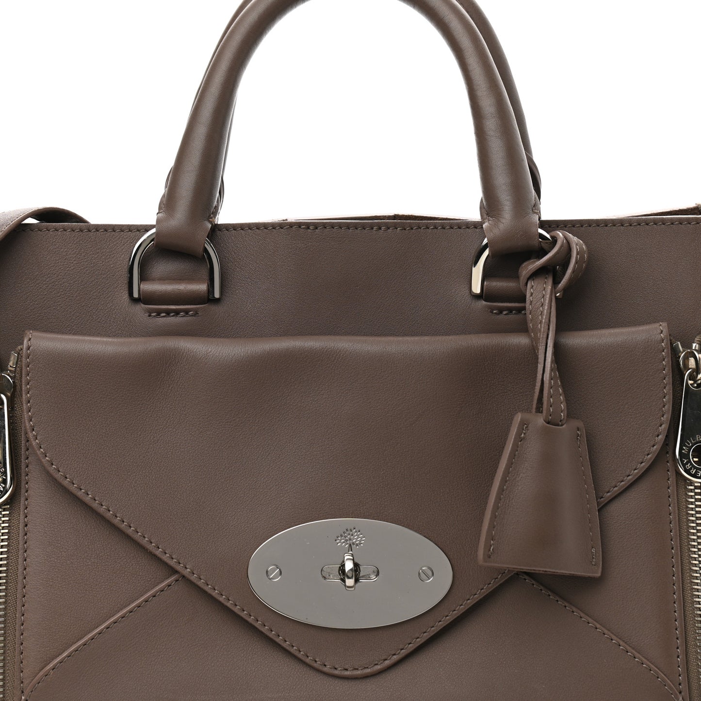 Silky Calf Small Willow Tote Taupe