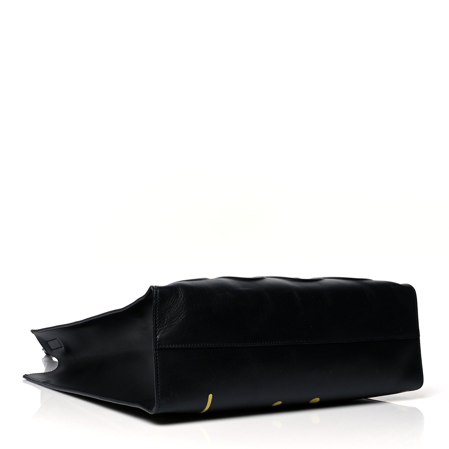 Calfskin GucciGhost Real Medium XL Tote Black Yellow