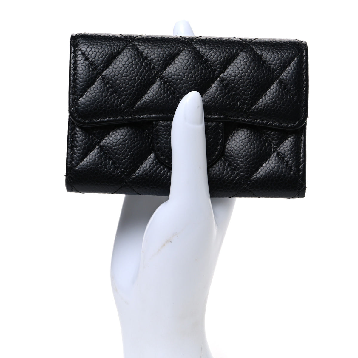 Chanel Caviar Quilted Flap Card Holder Black 2 of 8