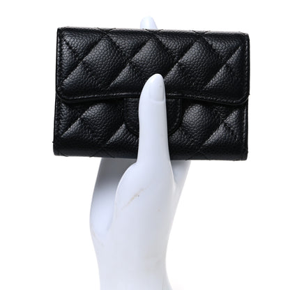 Chanel Caviar Quilted Flap Card Holder Black 2 of 8