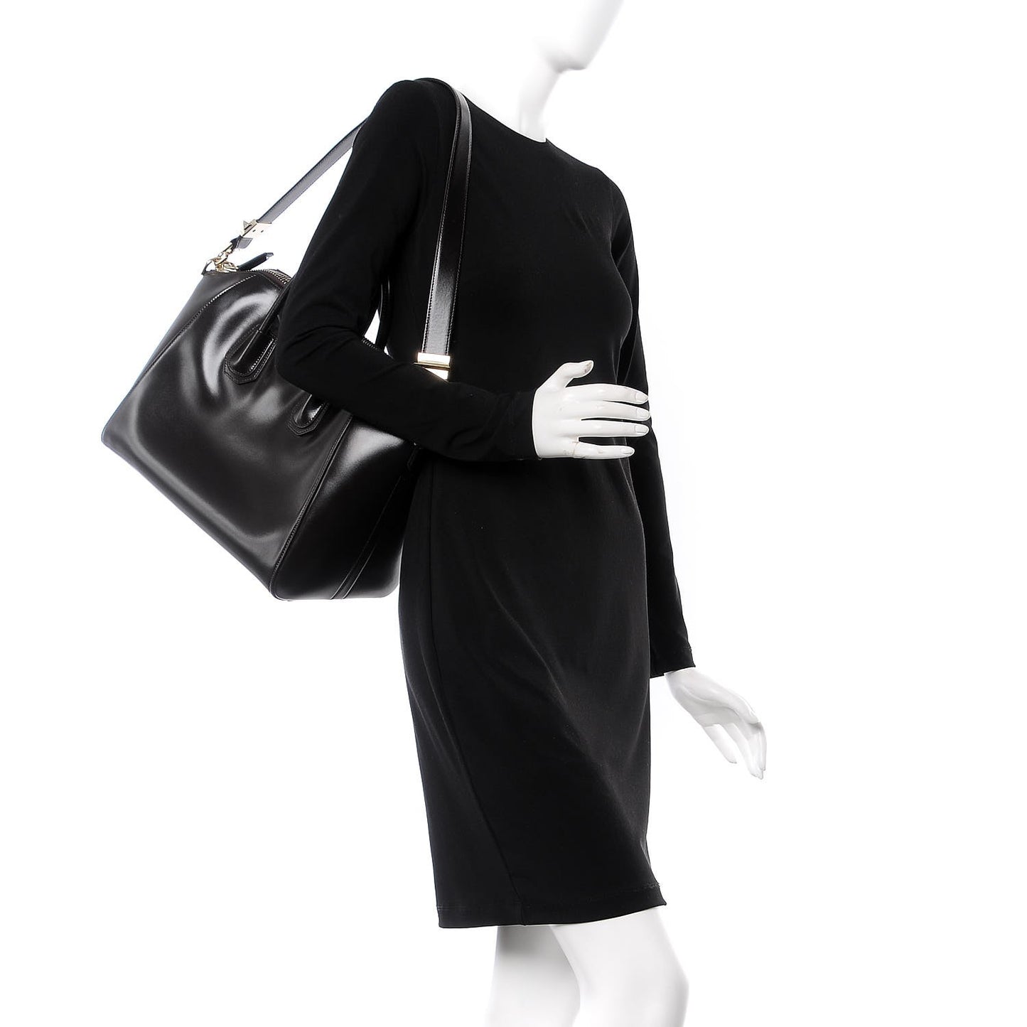 Shiny Lord Calfskin Medium Antigona Brown