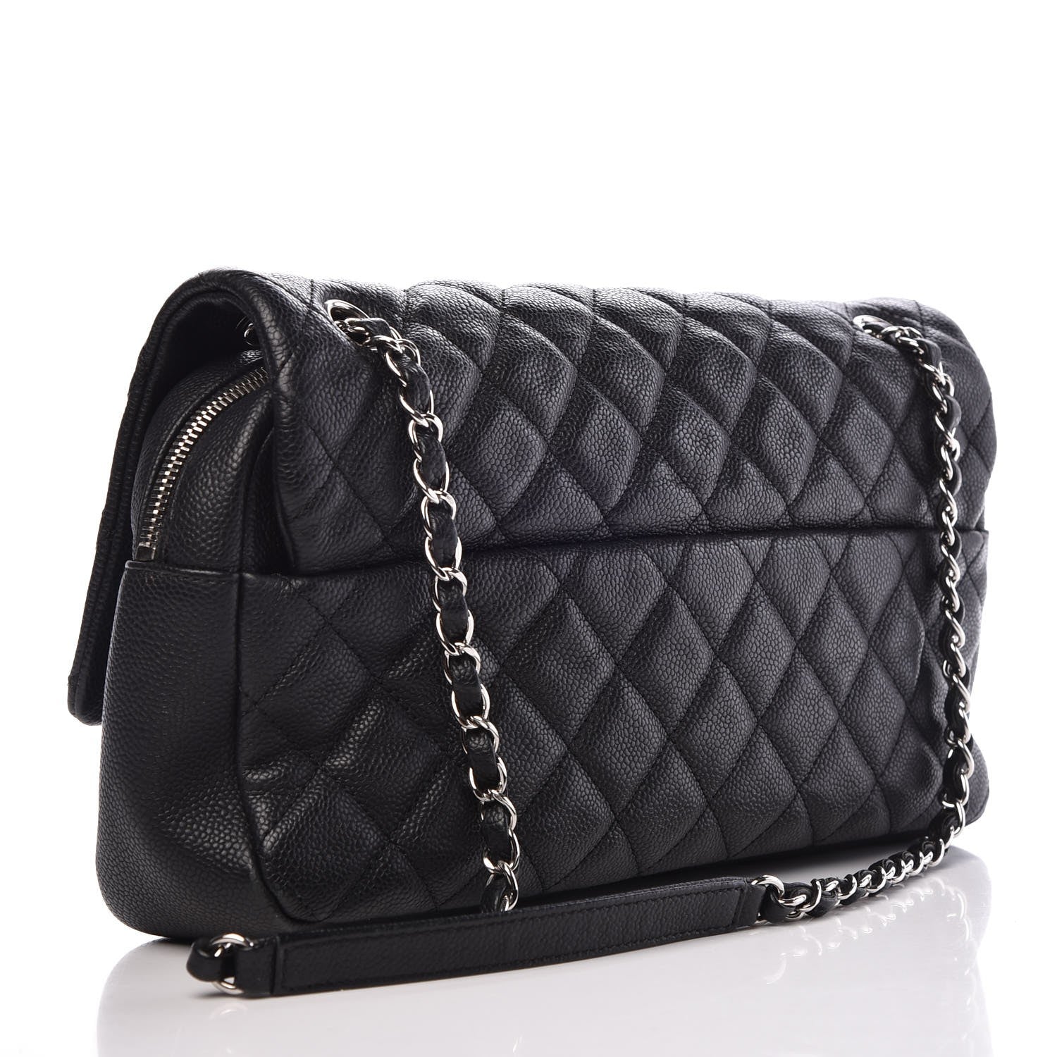 Chanel Caviar Quilted Jumbo Easy Flap Black 3 of 15