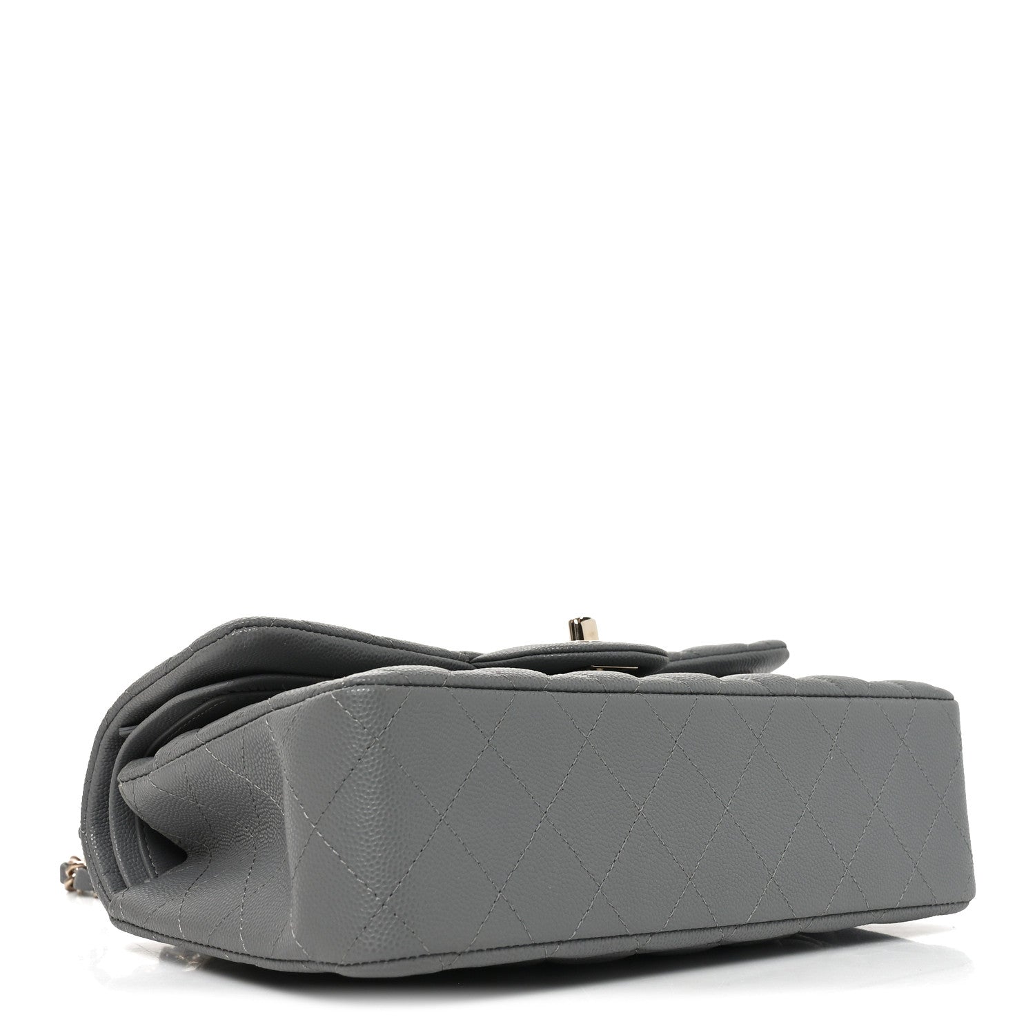 Chanel Caviar Quilted Small Double Flap Grey 4 of 11