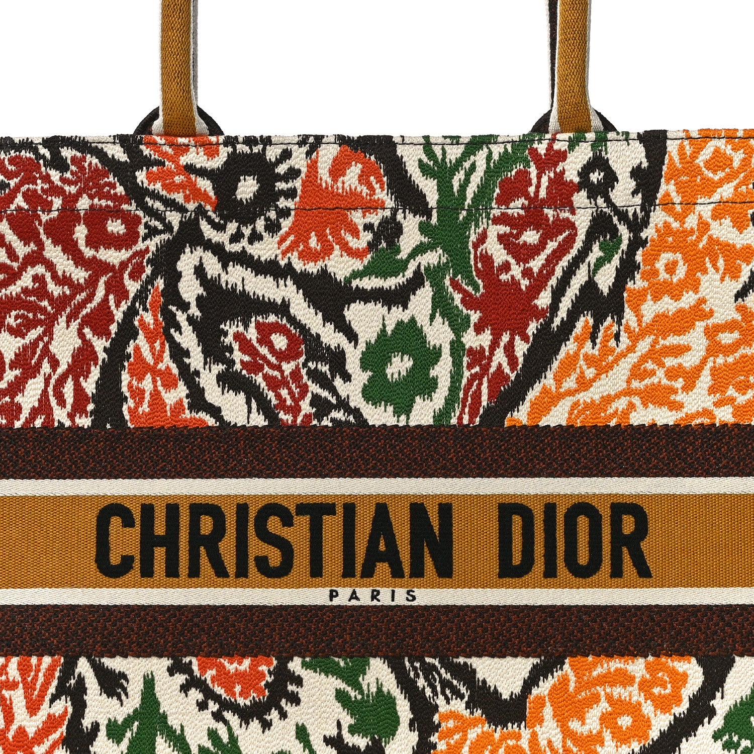 Christian Dior Canvas Embroidered Large Paisley Book Tote Multicolor 8 of 10