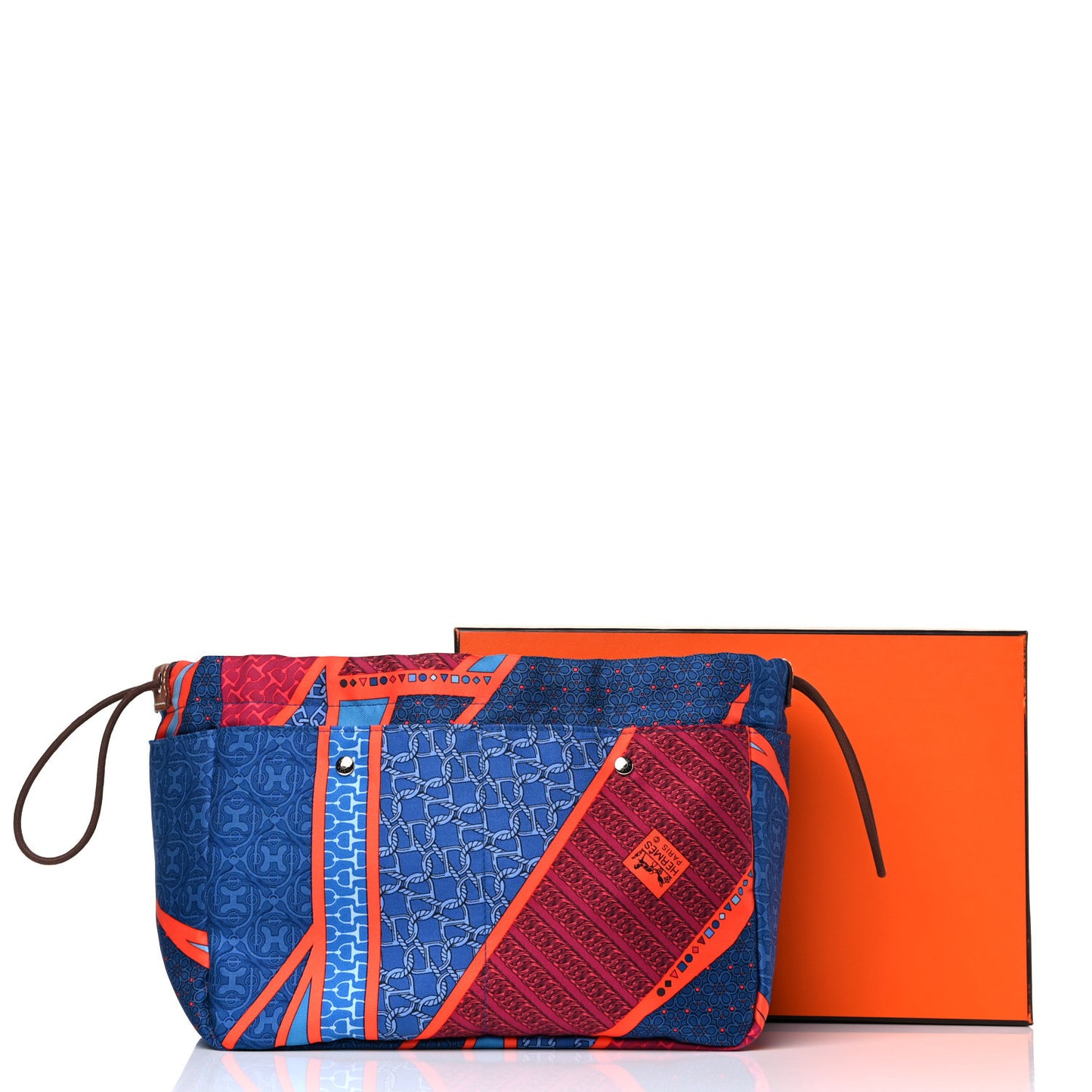 Silk Carre en Cravates Fourbi 20 PM Pouch Bleu Saphir