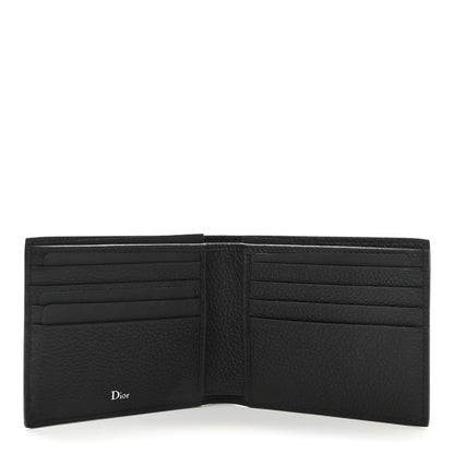 Christian Dior Grained Calfskin Wallet Blue Black 5 of 8