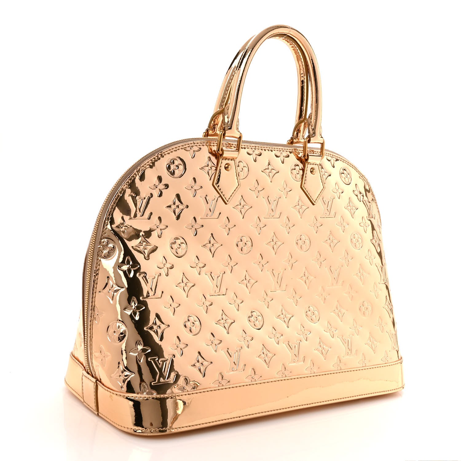 Louis Vuitton Monogram Miroir Alma MM Gold 3 of 10