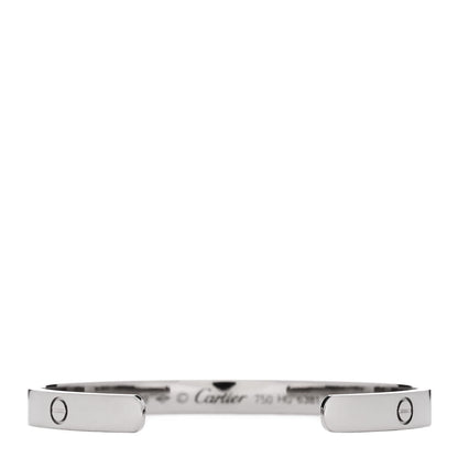 Cartier 18K White Gold LOVE Cuff Bracelet 19 2 of 3