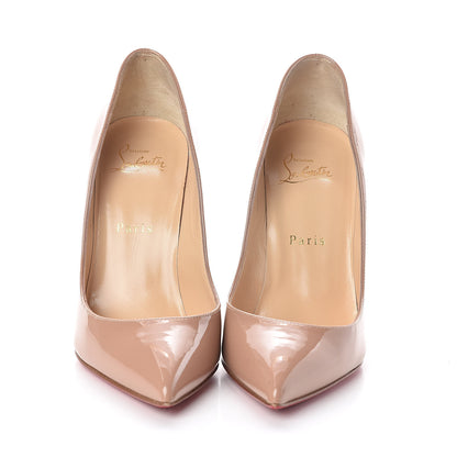 Christian Louboutin Patent Pigalle Follies 100 Pumps 37.5 Nude 2 of 7