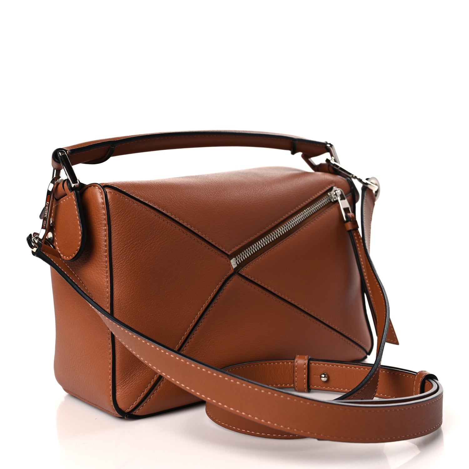 Loewe Calfskin Small Puzzle Bag Tan 3 of 8