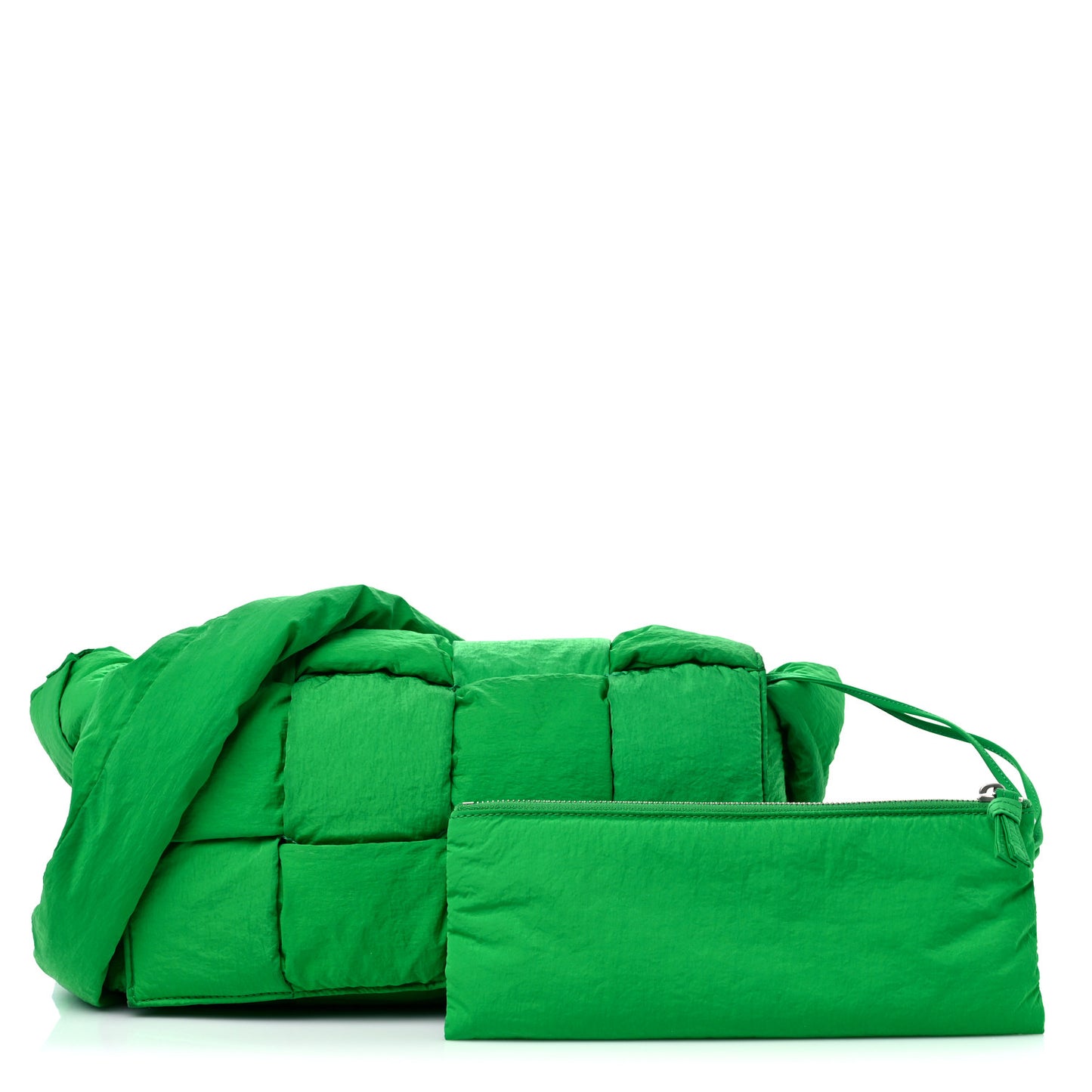 Nylon Intrecciato Padded Tech Cassette Bag Parakeet