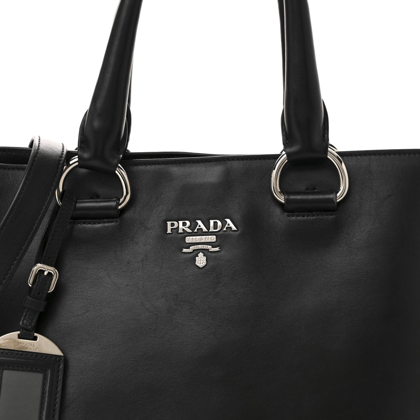 Soft Calf Shopping Tote Black
