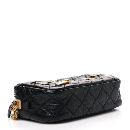 Chanel Aged Calfskin Quilted Mini Lucky Charm Reissue Camera Case Black 4 of 10