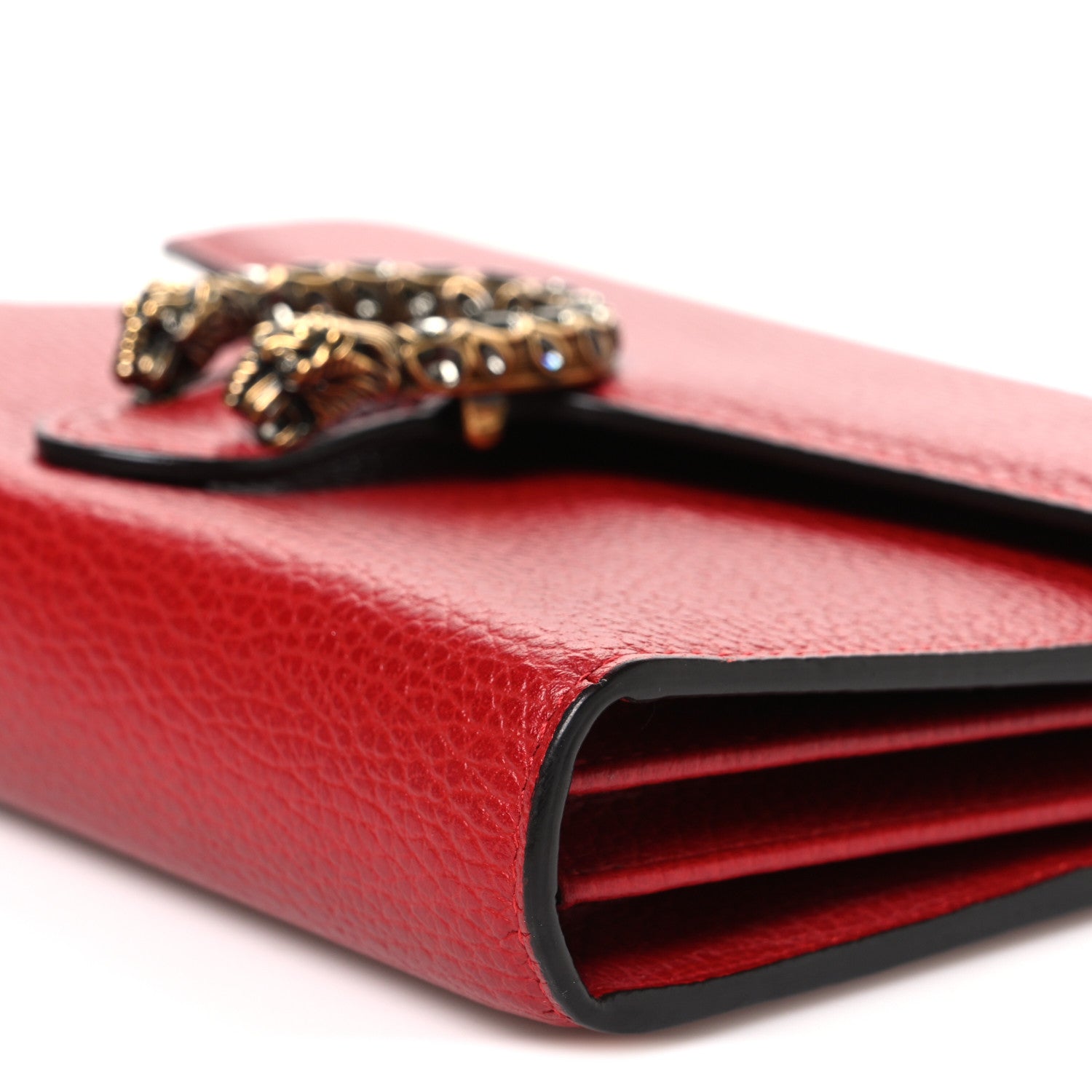 Gucci Calfskin Mini Dionysus Chain Wallet Hibiscus Red 10 of 10