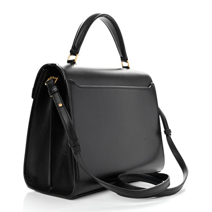 Saint Laurent Smooth Calfskin Medium Classic Monogram Cassandra Top Handle Black Rouge Legion 3 of 17
