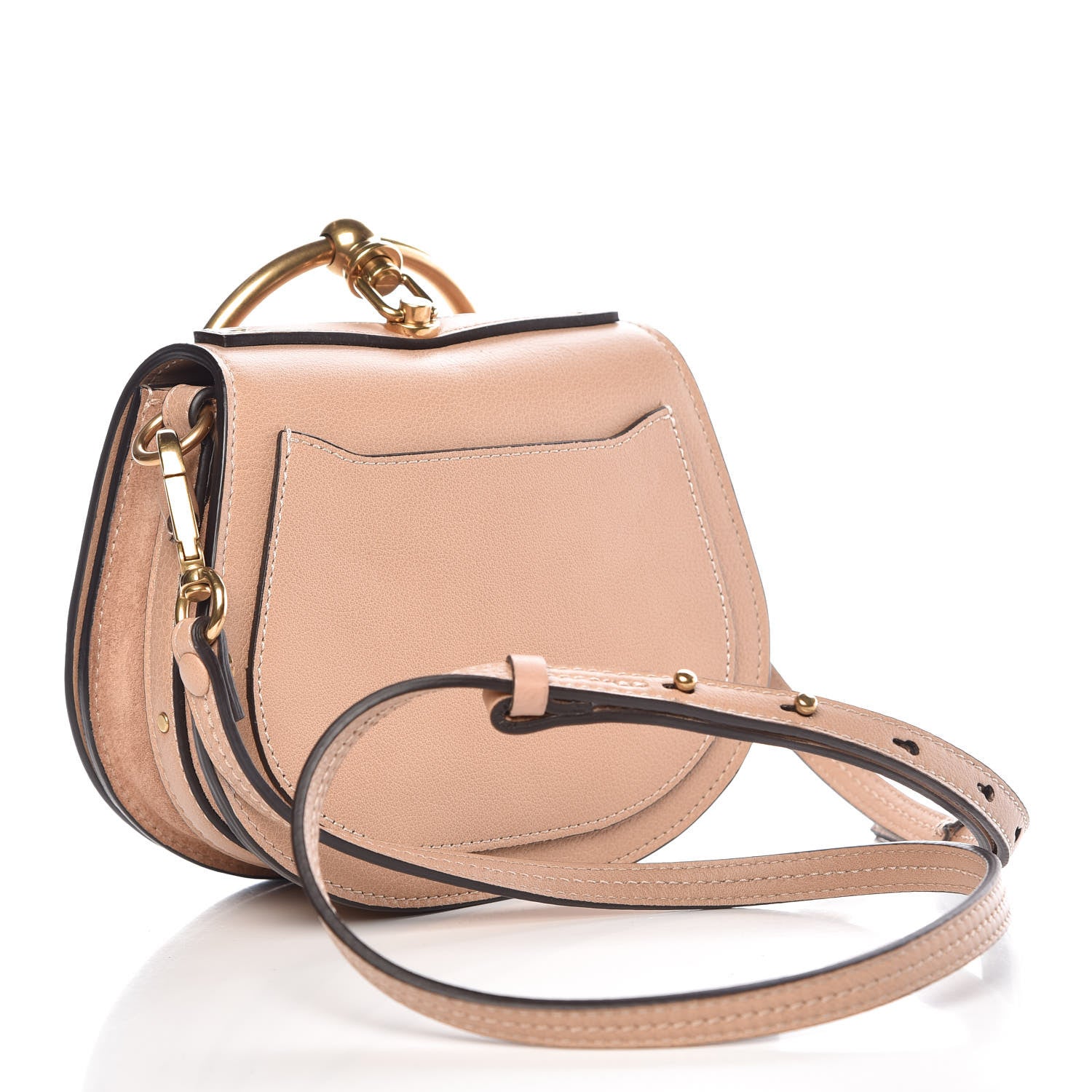 Chloe Calfskin Suede Small Nile Bracelet Bag Biscotti Beige 6 of 12