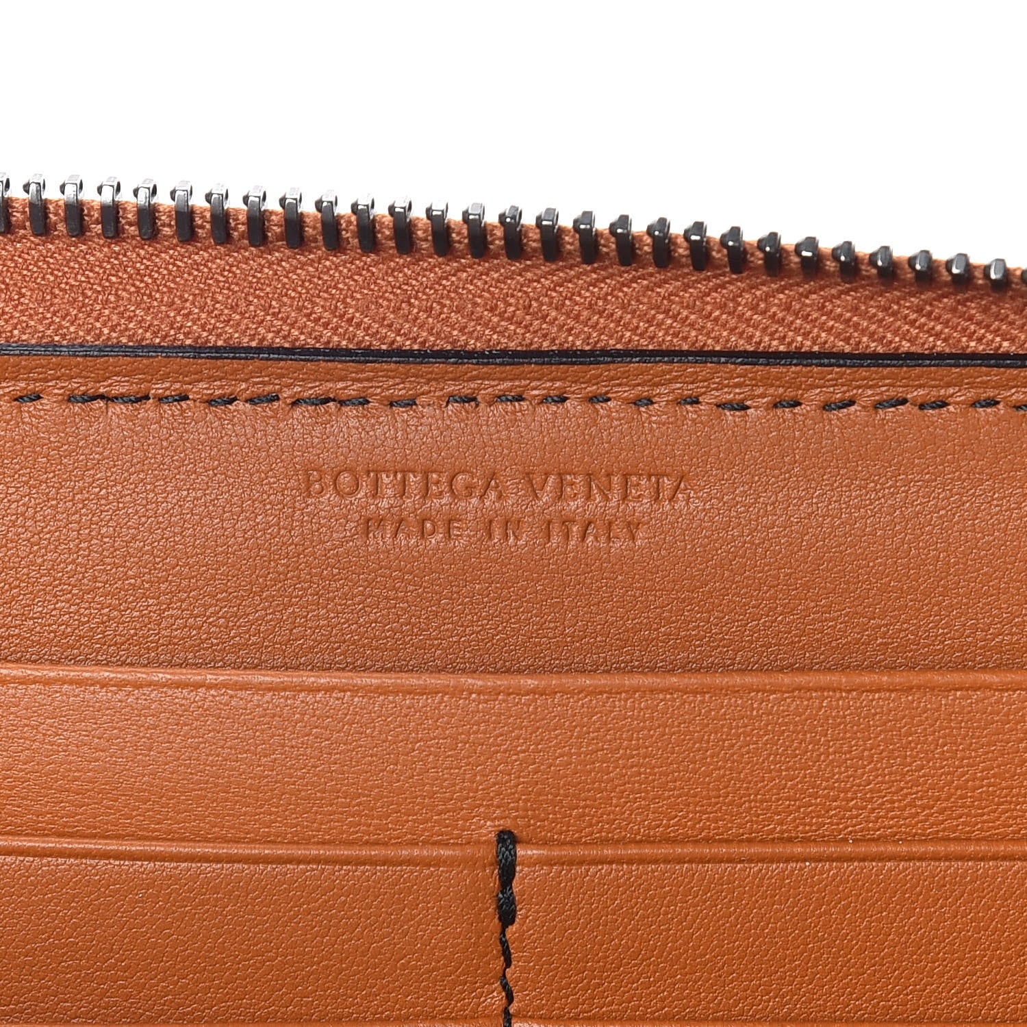 Bottega Veneta Ayers Livrea Intrecciato Zip Around Wallet Brown 6 of 10