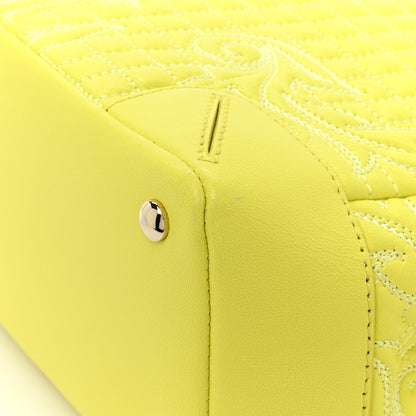Versace Barocco Quilted Nappa Altea Vanitas Satchel Yellow 11 of 12