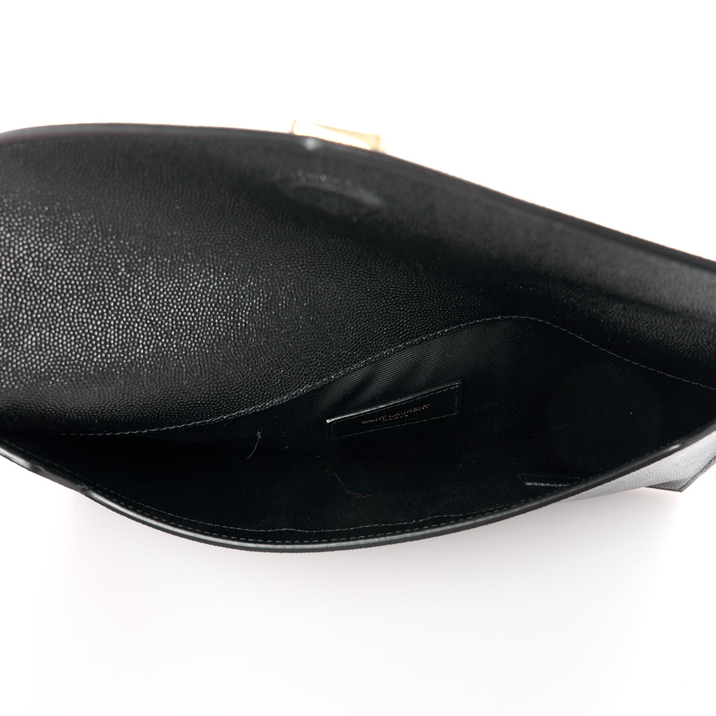 SAINT LAURENT Grain De Poudre Uptown Pouch Black
