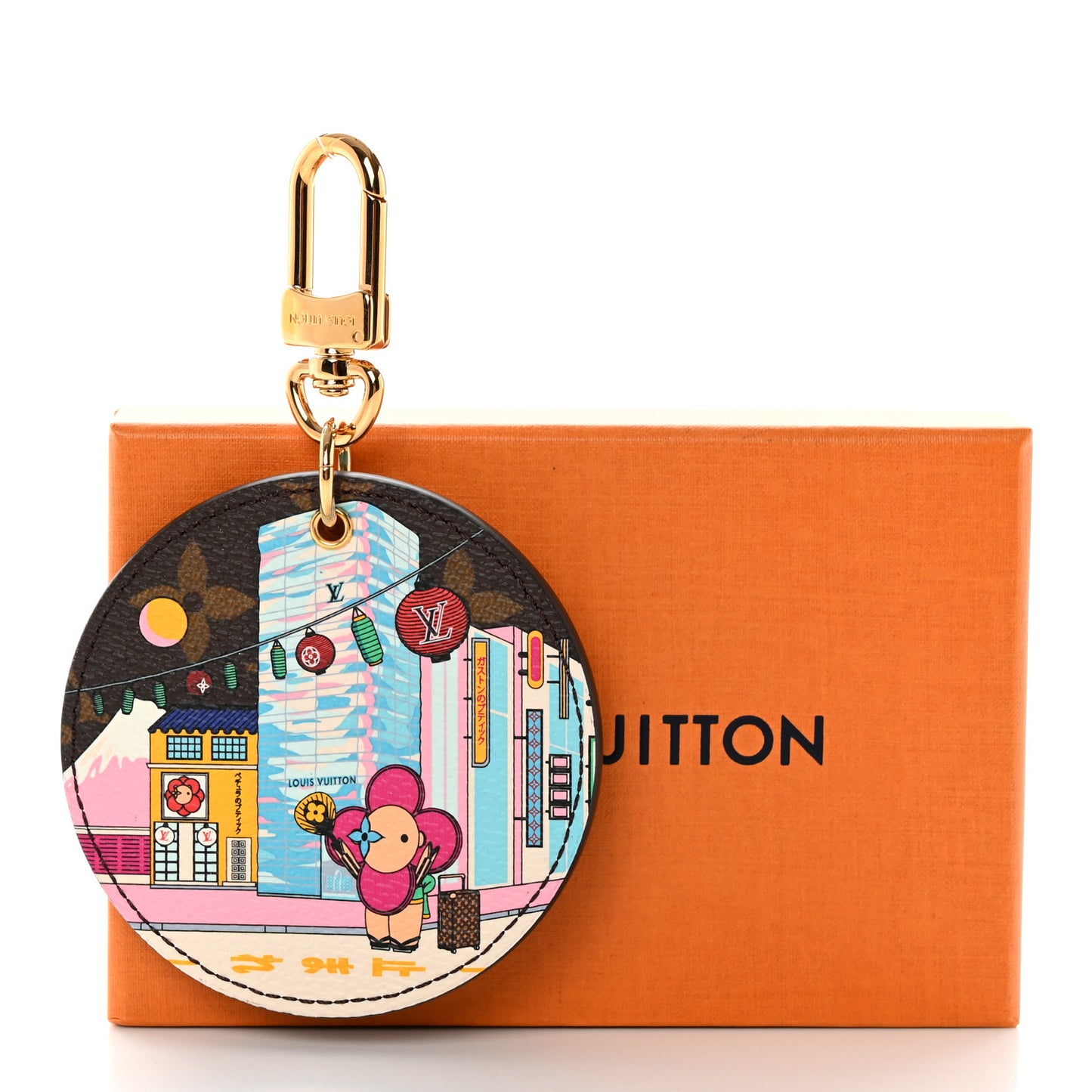 Monogram 2022 Christmas Animation Tokyo Bag Charm Key Ring Blue