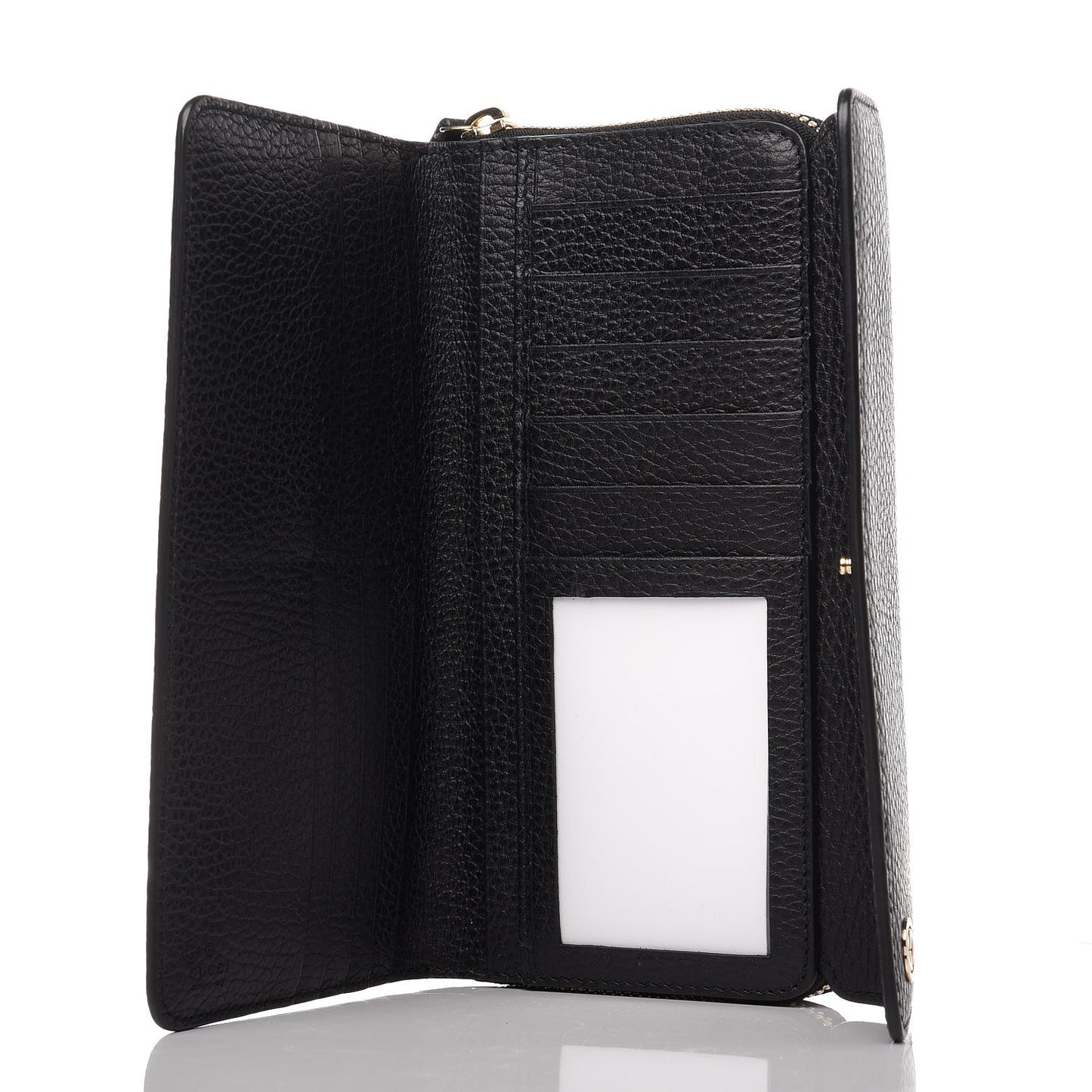 Dollar Calfskin Interlocking G Continental Wallet Black